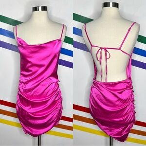 NEW Urban Outfitters silky asymmetrical dress size medium